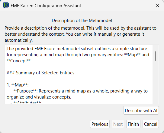 Step 3: Provide or generate a natural-language description of the meta-model